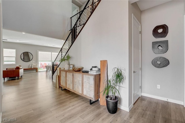 interior space featuring hardwood / wood-style flooring