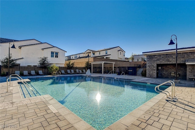 view of pool with a patio area