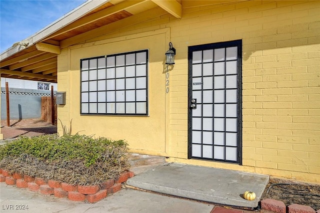 view of doorway to property