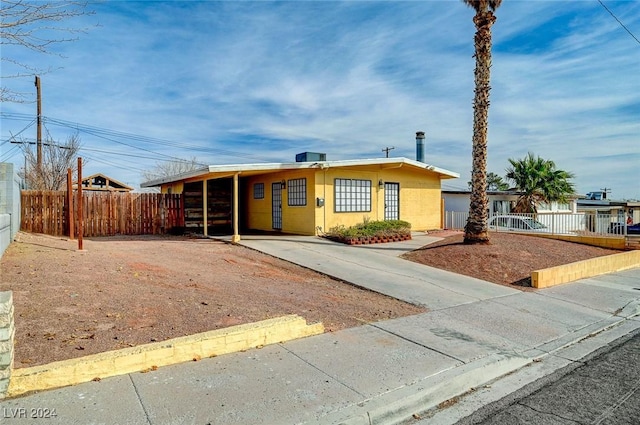 view of front of home