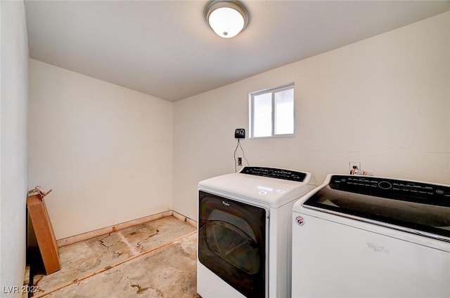 laundry area featuring separate washer and dryer