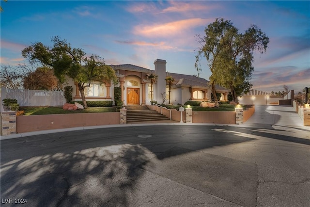 view of mediterranean / spanish house