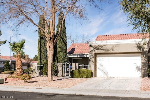 view of front facade featuring a garage