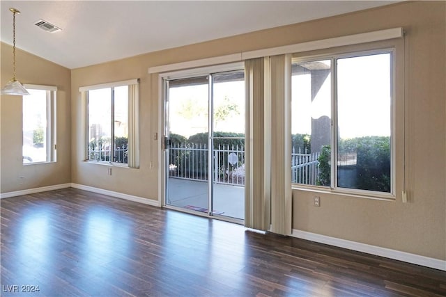 doorway to outside featuring dark hardwood / wood-style floors