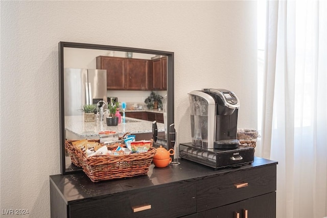 details with stainless steel fridge and sink