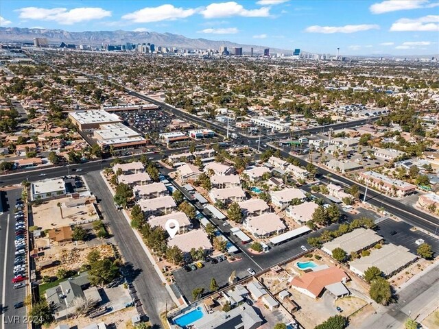 aerial view featuring a mountain view