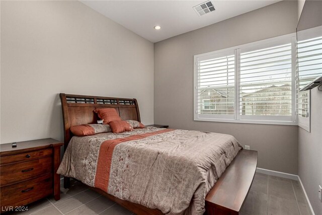 view of tiled bedroom