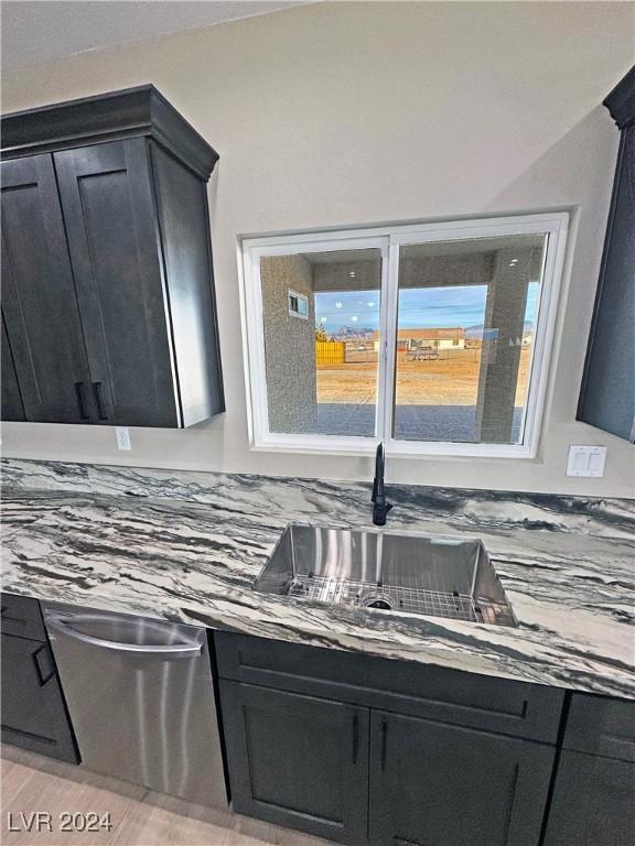 kitchen featuring dishwasher and sink