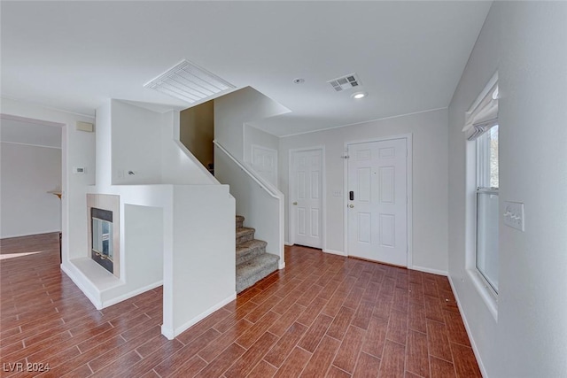 foyer featuring hardwood / wood-style flooring