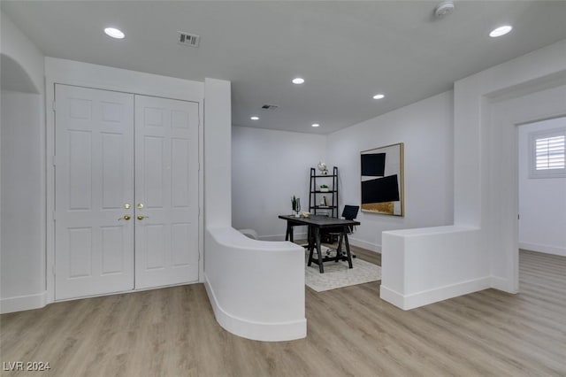 foyer entrance featuring light hardwood / wood-style flooring