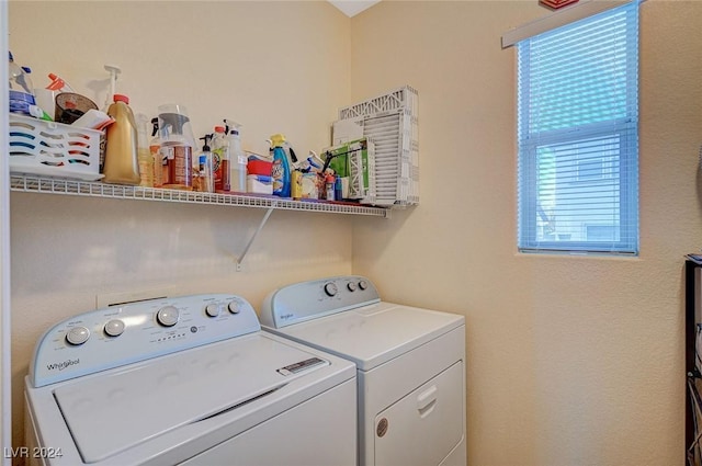 laundry area with washer and dryer