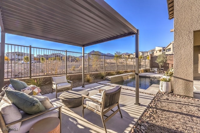 view of patio featuring an outdoor living space