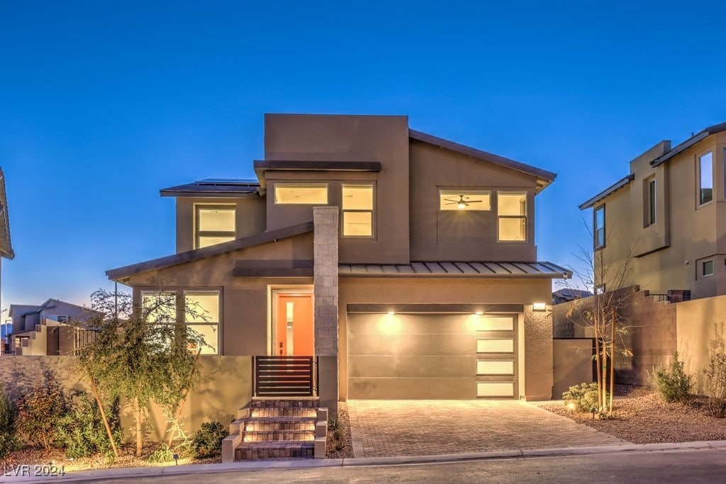 view of front of home featuring a garage