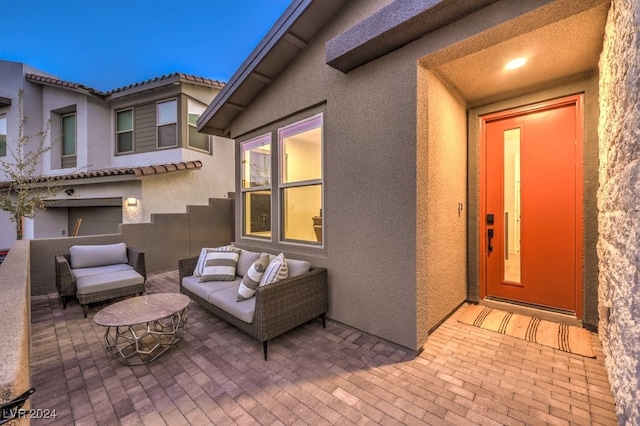 view of patio / terrace with an outdoor living space