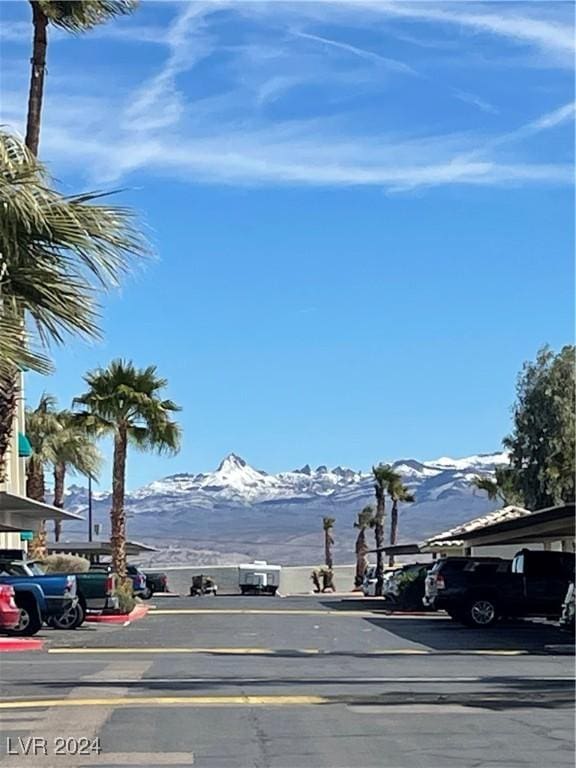 view of street with a mountain view