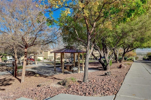 view of home's community featuring a gazebo