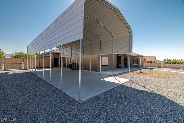 view of parking featuring a carport