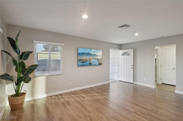 empty room featuring light hardwood / wood-style floors