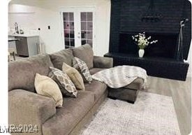 living room featuring hardwood / wood-style flooring