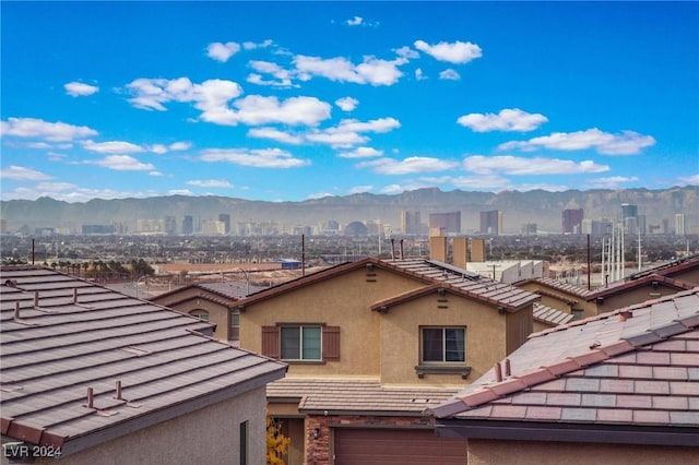 city view with a mountain view