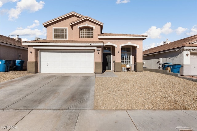 view of property with a garage