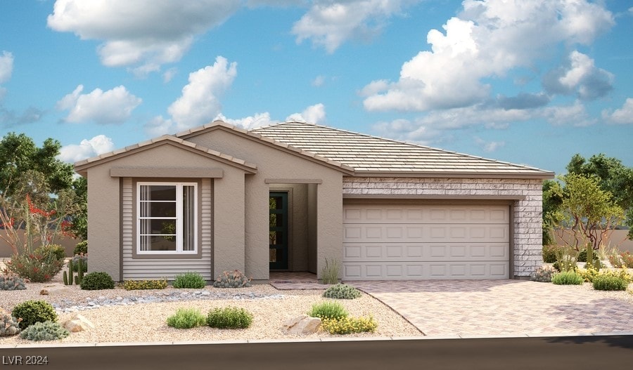 view of front facade with a garage