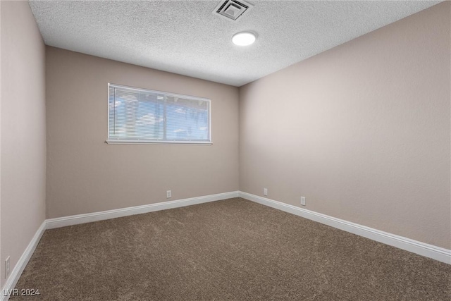 spare room with carpet floors and a textured ceiling