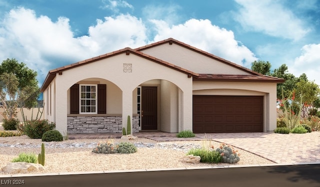 view of front of home featuring a garage