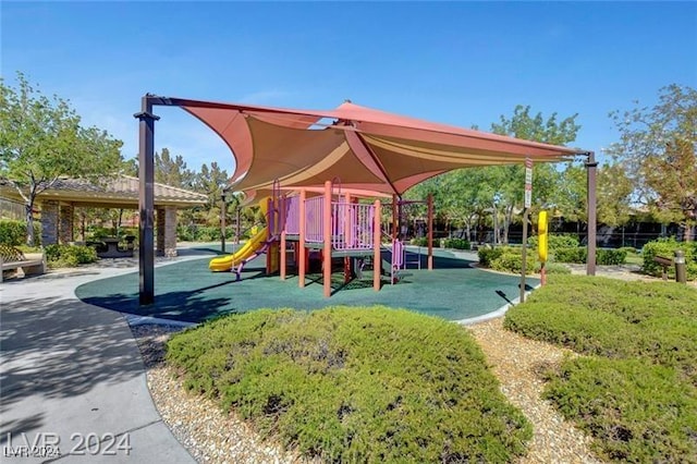 view of jungle gym