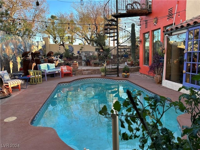 view of pool with a patio