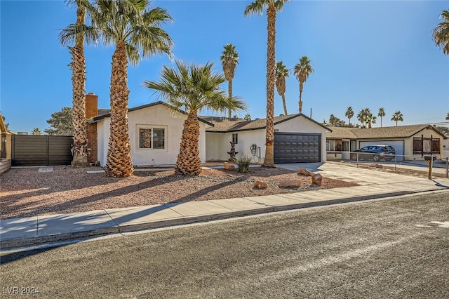 view of front facade with a garage