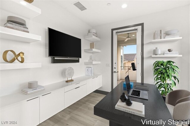 living room featuring light hardwood / wood-style flooring