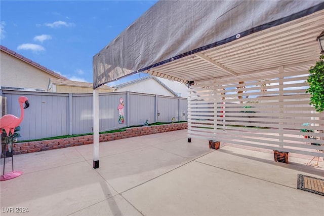 view of patio with a pergola