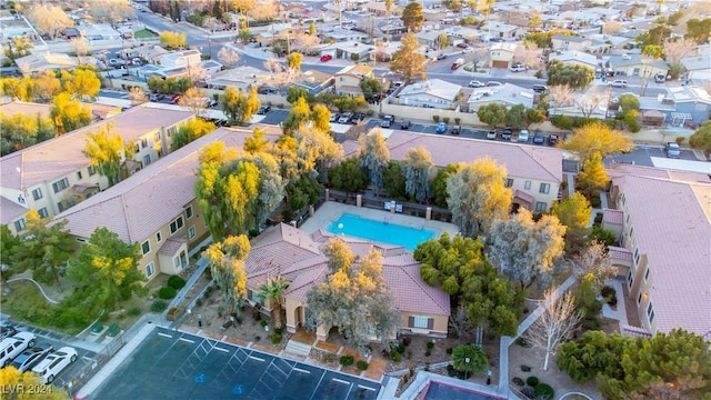 birds eye view of property featuring a residential view