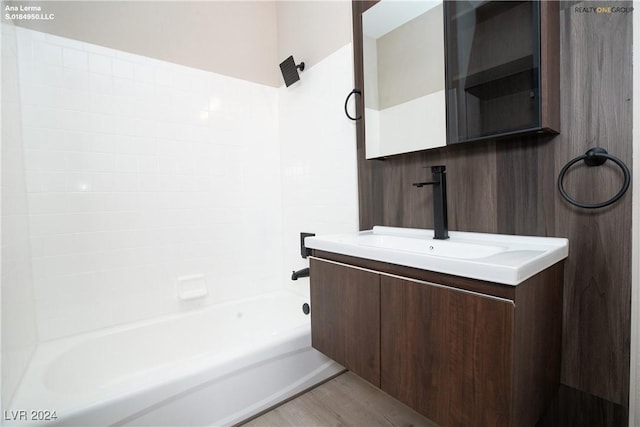 full bath with tub / shower combination and vanity