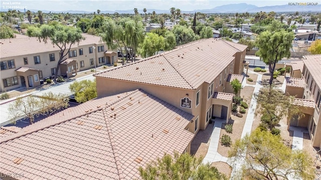 drone / aerial view with a residential view