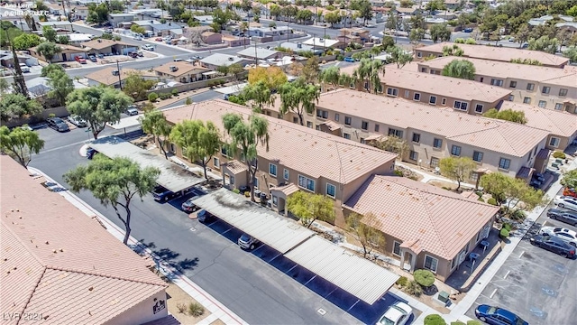 aerial view with a residential view