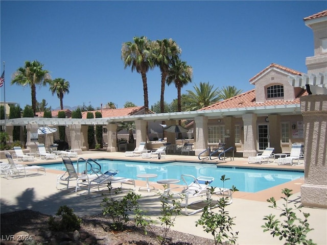 view of pool with a patio