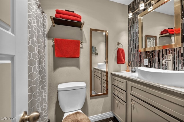 713 Antelope Way, Las Vegas, NV 89145 - bathroom featuring vanity and decorative backsplash