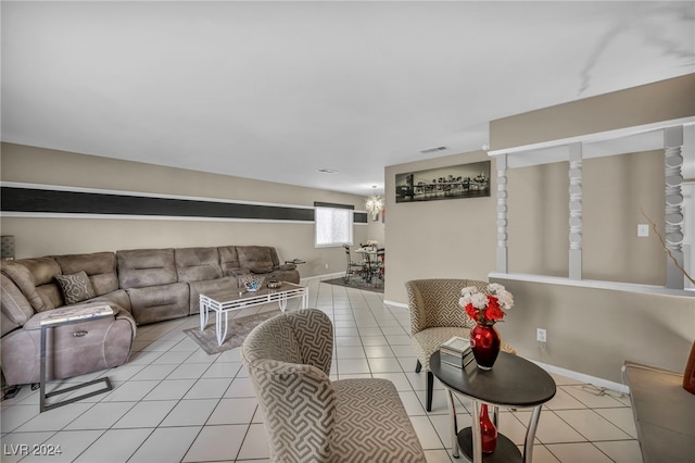 713 Antelope Way, Las Vegas, NV 89145 - living room featuring light tile patterned flooring