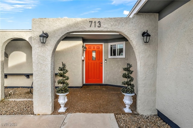 713 Antelope Way, Las Vegas, NV 89145 - view of exterior entry with stucco siding