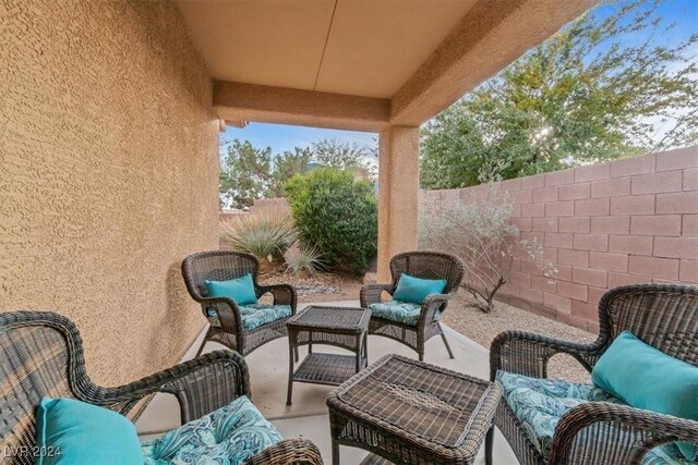 view of patio / terrace with an outdoor living space