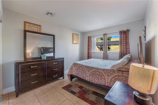 view of tiled bedroom