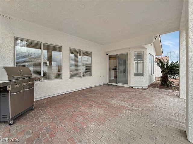 view of patio / terrace with a grill