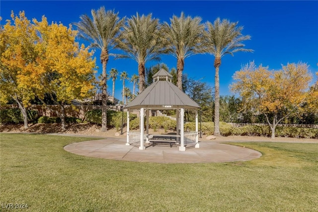 exterior space with a gazebo