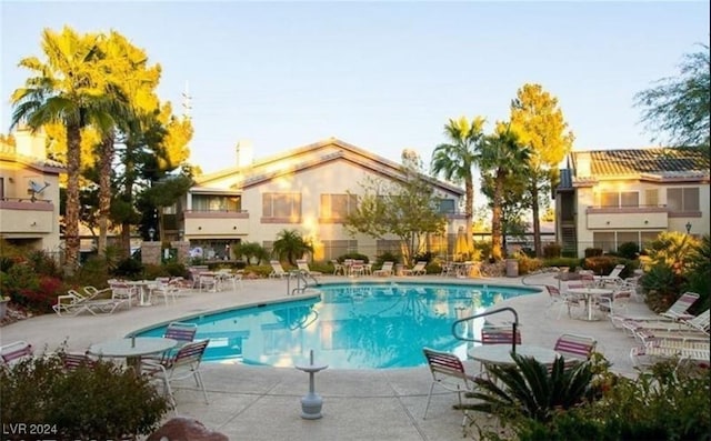 view of pool with a patio area