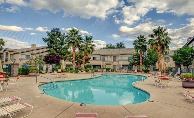 view of pool with a patio