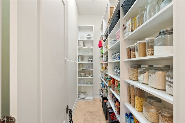 view of pantry