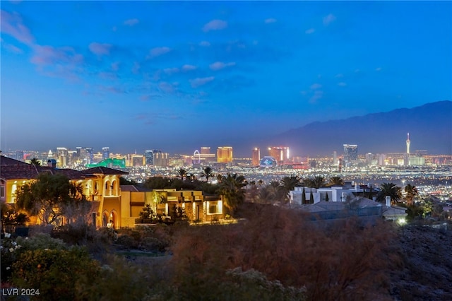 property's view of city featuring a mountain view