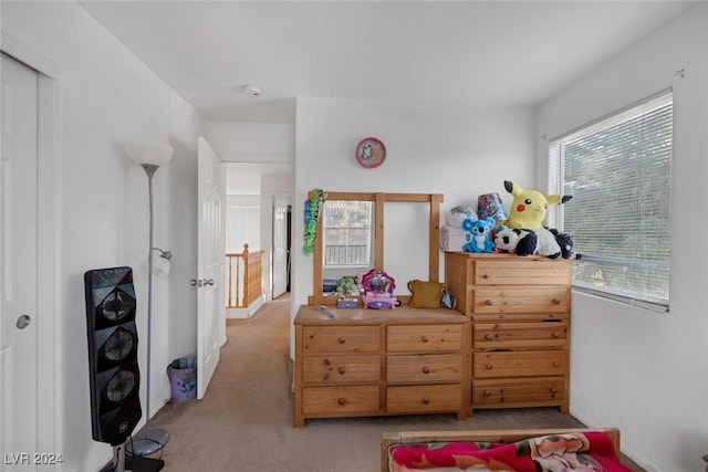 view of carpeted bedroom